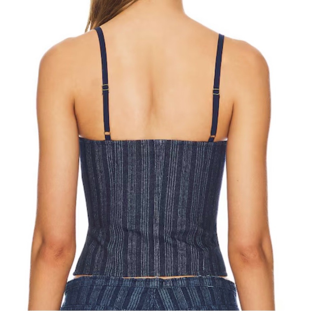 CHARISMATIC DENIM CORSET IN DADK PINSTRIPE - Lioness - Picture 7 of 7